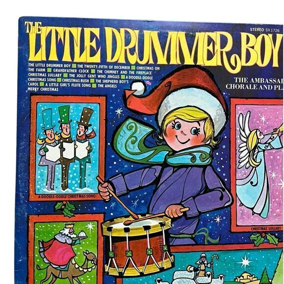 RARE VINTAGE “THE LITTLE DRUMMER BOY” LP CHRISTMAS HOLIDAY VINYL RECORD - Picture 2 of 10